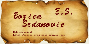 Božica Srdanović vizit kartica